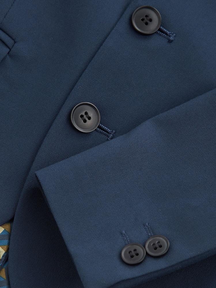 Blue Tailored Fit Suit Jacket (12mths-16yrs) - Image 6 of 6