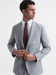 Reiss Burgundy Ceremony Textured Silk Blend Tie - Image 2 of 5