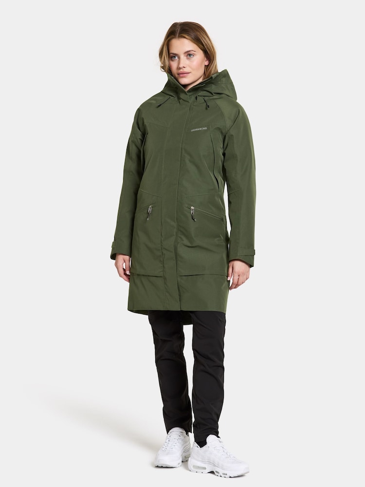 Didriksons Green Ilma Wns Parka 8 Jacket - Image 1 of 4