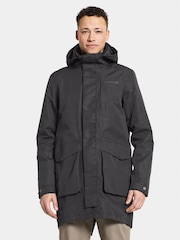 Didriksons Black Mens Andreas Parka Jacket - Image 1 of 4