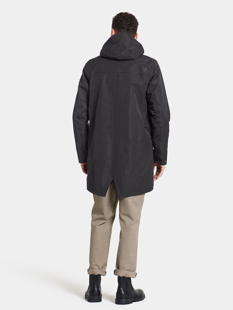 Didriksons Black Mens Andreas Parka Jacket - Image 2 of 4