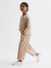 Reiss Camel Amina 9-14 yrs Drawstring Stripe Joggers - Image 3 of 6