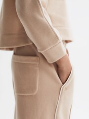 Reiss Camel Amina 9-14 yrs Drawstring Stripe Joggers - Image 4 of 6