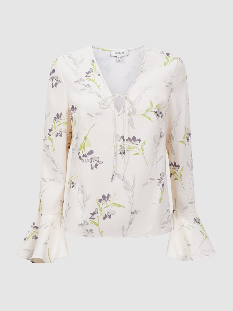 Florere Floral V-Neck Top - Image 2 of 5