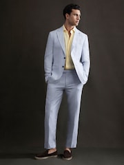 Reiss Lemon Ruban Linen Button-Through Shirt - Image 2 of 4