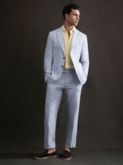 Reiss Lemon Ruban Linen Button-Through Shirt - Image 6 of 8