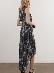 Religion Black High Low Eclipse Maxi Dress with Ruffle Sleeve - Image 5 of 6