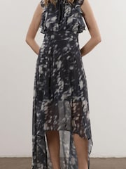 Religion Black High Low Eclipse Maxi Dress with Ruffle Sleeve - Image 6 of 6