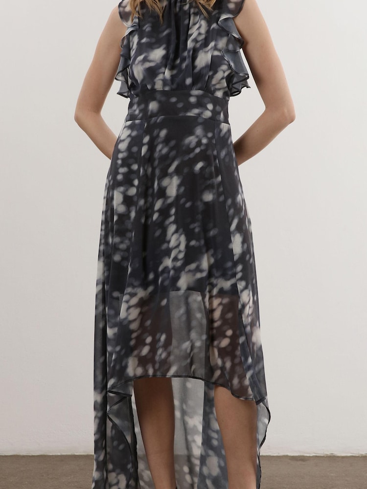 Religion Black High Low Eclipse Maxi Dress with Ruffle Sleeve - Image 6 of 6
