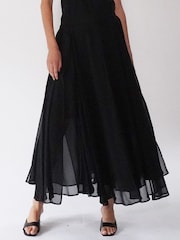 Religion Black Eligion Floaty Sheer Multi Layered Olsen Maxi Skirt - Image 1 of 6