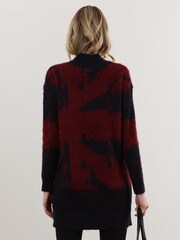 Religion Blue High Neck Jumper Tunic Dress In Neutral Pattern - Image 4 of 8