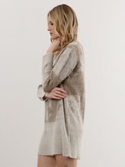 Religion Natural High Neck Jumper Tunic Dress In Neutral Pattern - Image 5 of 5