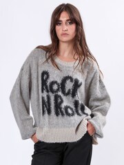 Religion Nude Oversized Slogan Jumper In Soft Fluffy Knit - Image 1 of 6