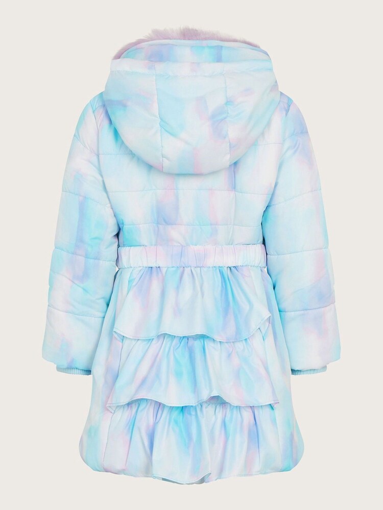 Monsoon Watercolour Unicorn Padded Coat - Image 1 of 3