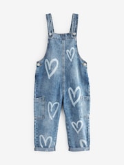 Denim Heart Print Mom Dungarees (3-16yrs) - Image 5 of 6