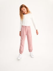 Розовый - Брюки карго TENCEL™ (3-16 лет) - Изображение 1 из 8