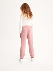 Розовый - Брюки карго TENCEL™ (3-16 лет) - Изображение 2 из 8