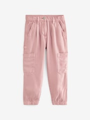 Розовый - Брюки карго TENCEL™ (3-16 лет) - Изображение 6 из 8