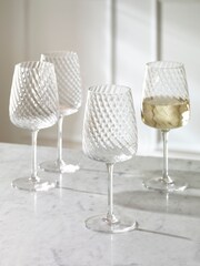 Set of 4 Clear Anais Wine Glasses - Image 1 of 4