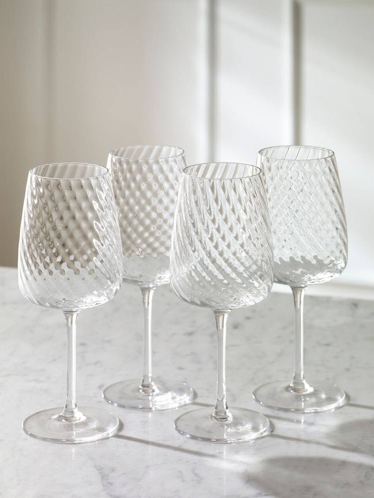 Set of 4 Clear Anais Wine Glasses - Image 2 of 4 Set of 4 Clear Anais Wine Glasses - Image 2 of 4