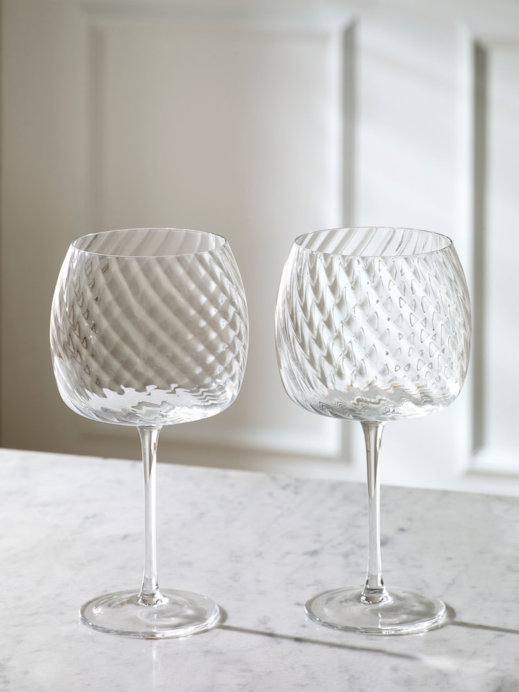 Set of 2 Clear Anais Gin Glasses - Image 2 of 4
