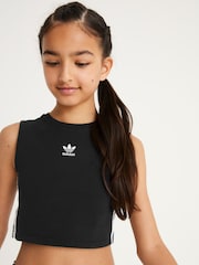 adidas Originals Black Adicolor Crop Tank Top - Image 1 of 7