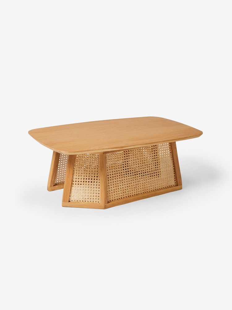 MADE.COM Oak Luca Rattan Coffee Table - Image 3 of 3