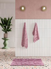 Ted Baker Pink Magnolia 100% Cotton Bath Mat - Image 1 of 2