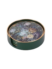 Laura Ashley Set of 4 Black Mathilde Floral Print Coasters - Image 2 of 3