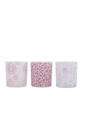 Laura Ashley Set of 3 Frosted Garner Leaf Mixed Glass Votive Candle Holders - Image 2 of 4