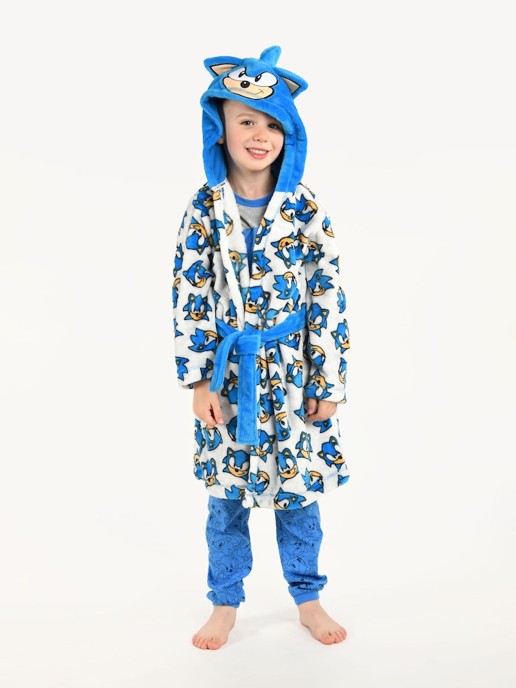 Brand Threads Grey Sonic The Hedgehog Dressing Gown - Image 1 of 4
