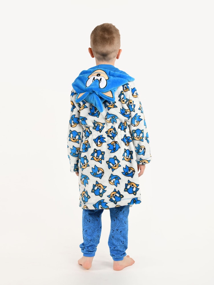 Brand Threads Grey Sonic The Hedgehog Dressing Gown - Image 2 of 4