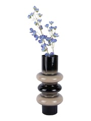 Present Time Black W. Warm Grey Grato Medium Vase - Image 1 of 2
