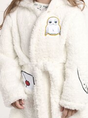 Brand Threads Cream Harry Potter Hedwig Girls Dressing Gown Cream - Image 3 of 5
