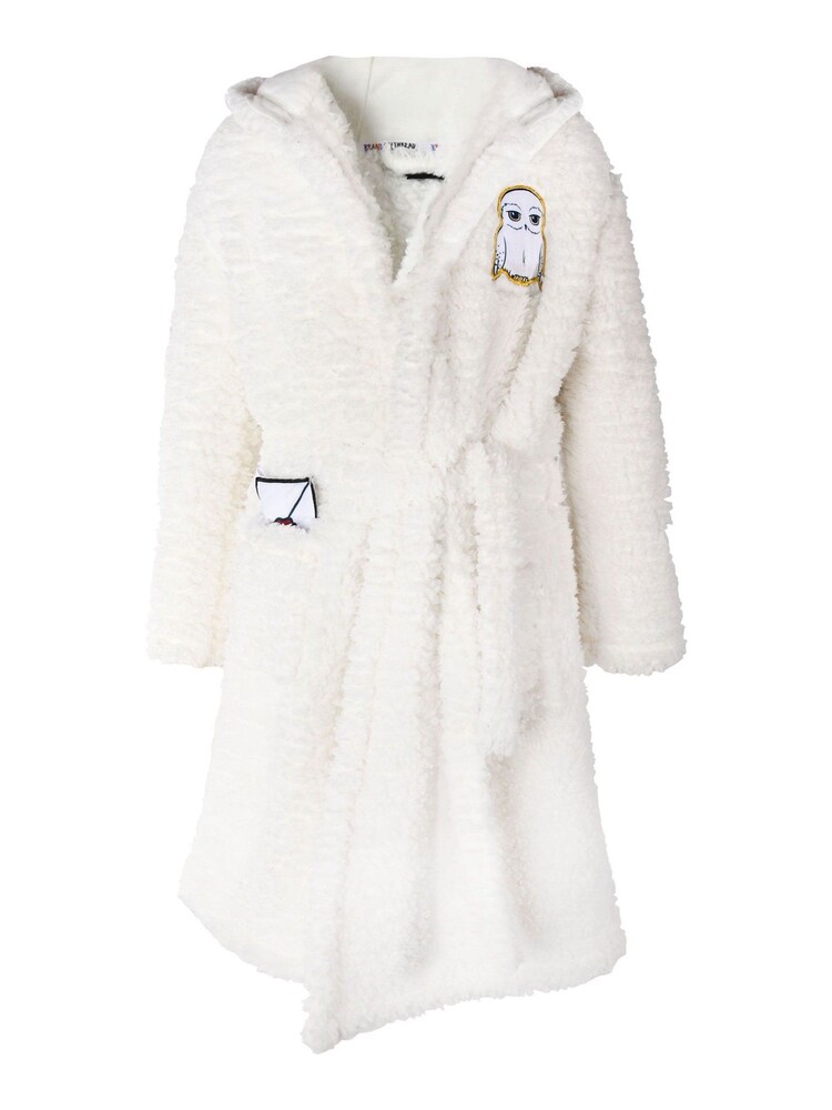 Brand Threads Cream Harry Potter Hedwig Girls Dressing Gown Cream - Image 5 of 5