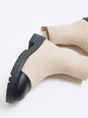 Cream - River Island širokega modela prešiti nogavico - Slika 4 iz 4