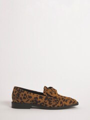 Simply Be Animal Regular/Wide Fit Classic Loafers With Bow Trim - Image 3 of 3