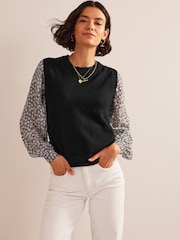 Boden Black Eva Cashmere Tank - Image 1 of 4