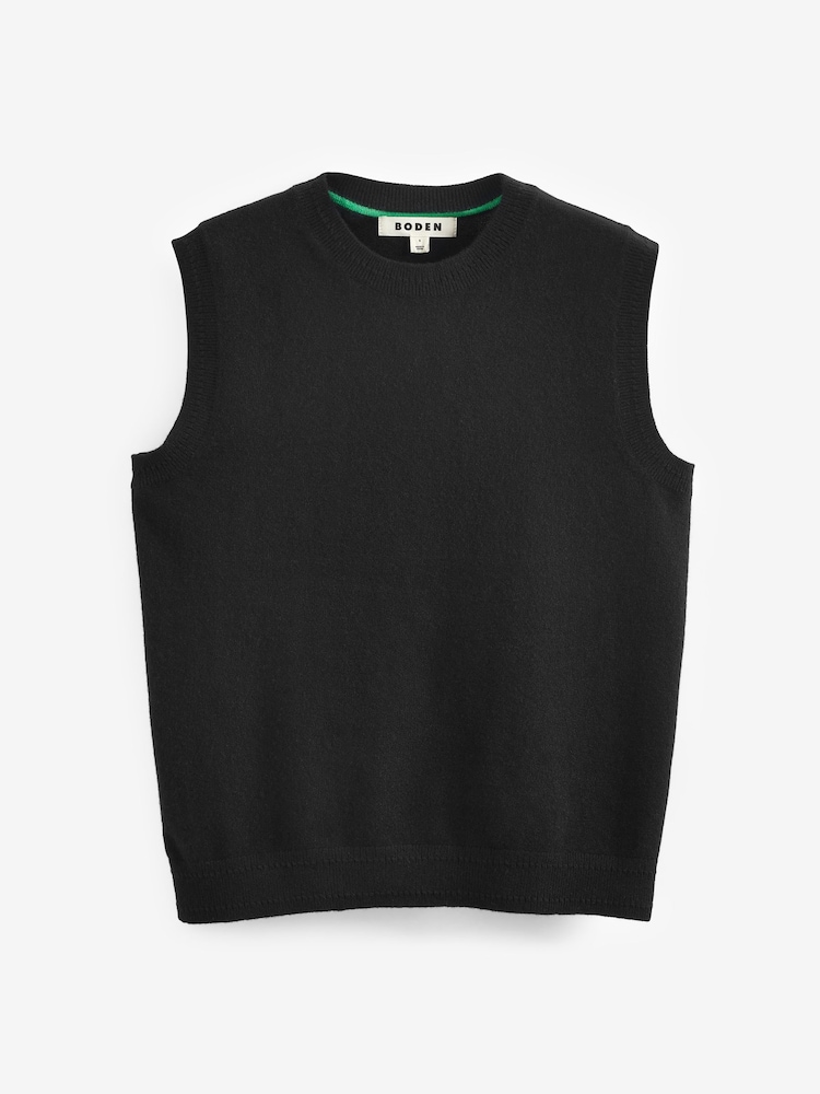 Boden Black Eva Cashmere Tank - Image 4 of 4
