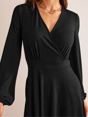 Boden Black Chrome Willow Jersey Dress - Image 4 of 5