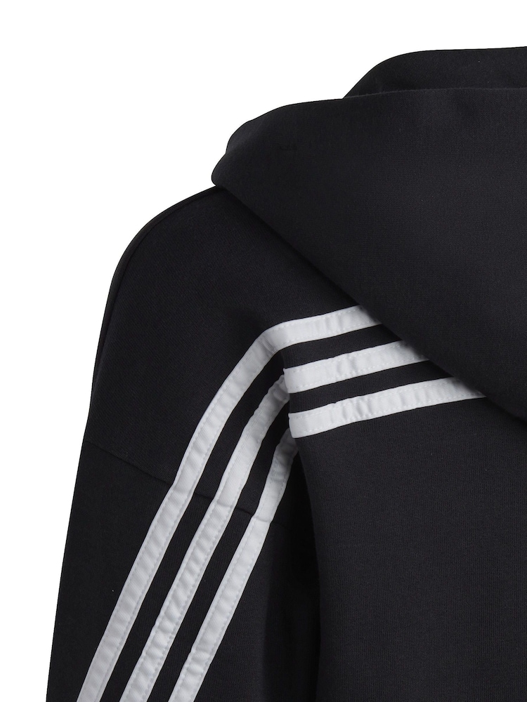 adidas Black Future Icons 3-Stripes Full-Zip Hoodie - Image 10 of 10