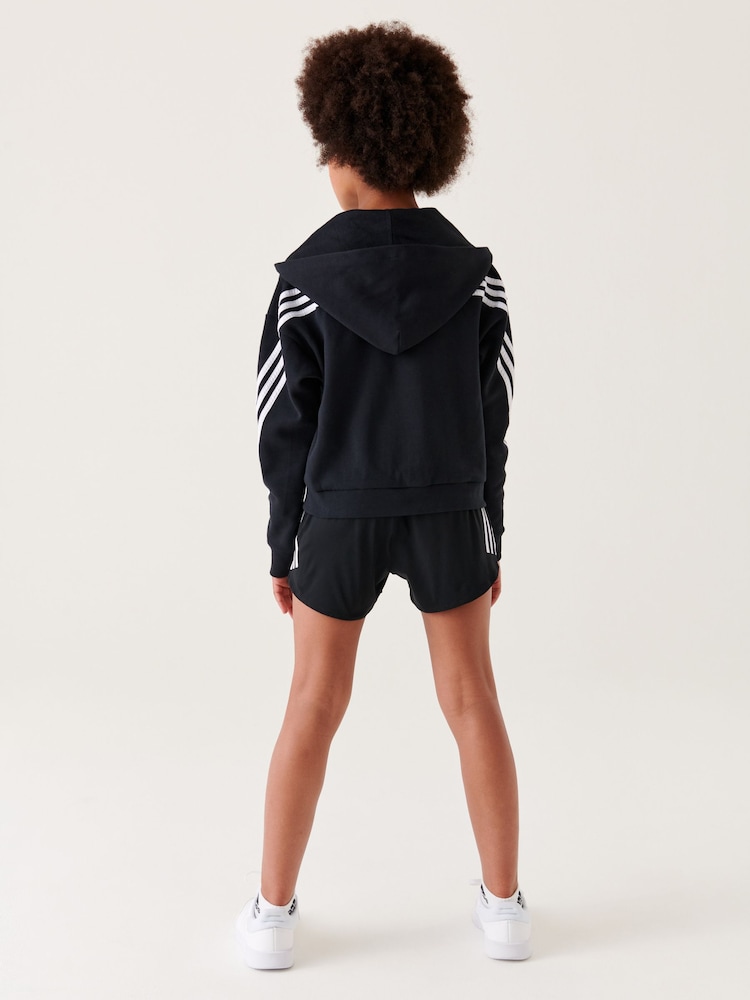 adidas Black Future Icons 3-Stripes Full-Zip Hoodie - Image 2 of 10