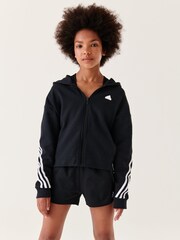 adidas Black Future Icons 3-Stripes Full-Zip Hoodie - Image 4 of 10