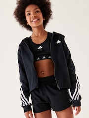 adidas Black Future Icons 3-Stripes Full-Zip Hoodie - Image 5 of 10