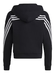 adidas Black Future Icons 3-Stripes Full-Zip Hoodie - Image 7 of 10