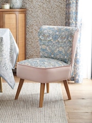 Clarke and Clarke William Morris Strawberry Thief Slate Grey Blush Luisa Dining Chair - Image 1 of 7