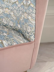 Clarke and Clarke William Morris Strawberry Thief Slate Grey Blush Luisa Dining Chair - Image 2 of 7