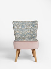 Clarke and Clarke William Morris Strawberry Thief Slate Grey Blush Luisa Dining Chair - Image 3 of 7