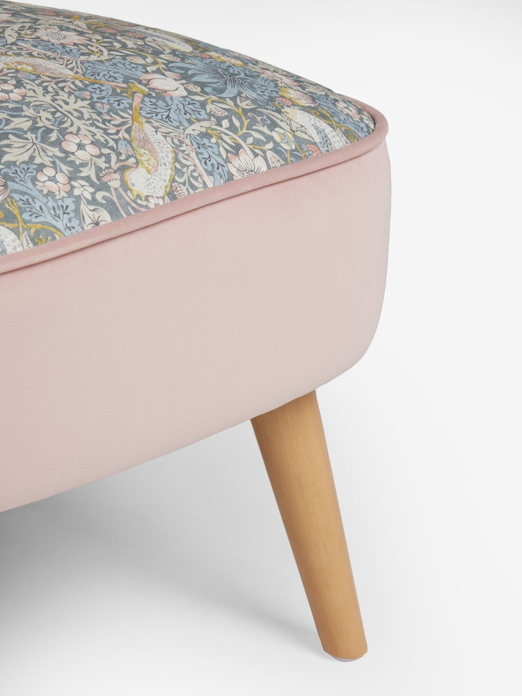 Clarke and Clarke William Morris Strawberry Thief Slate Grey Blush Luisa Dining Chair - Image 7 of 7