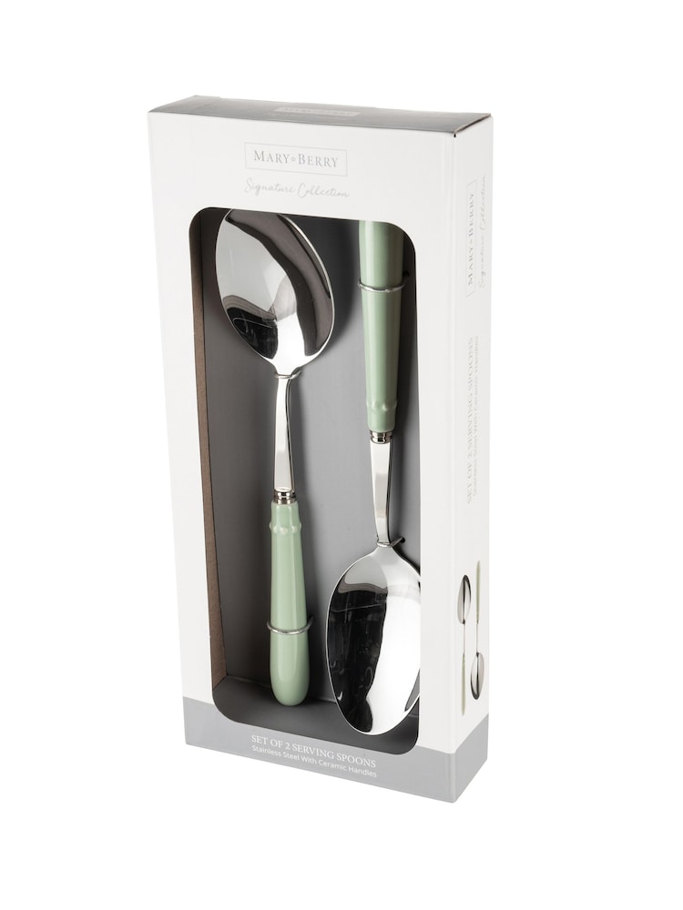 Mary Berry Set of 4 Light Green Signature Serving Spoons - Image 3 of 3
